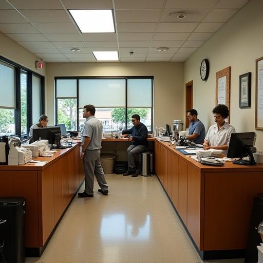 Bayview Cardiology Group front desk before improvement